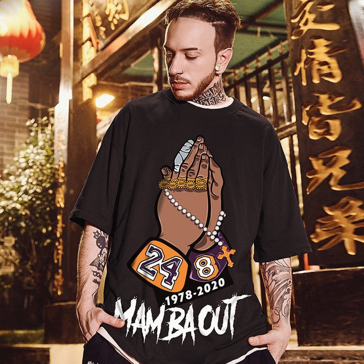 Summer Casual Short-sleeves Hip-hop Mambaout Printing Cotton T-shirts