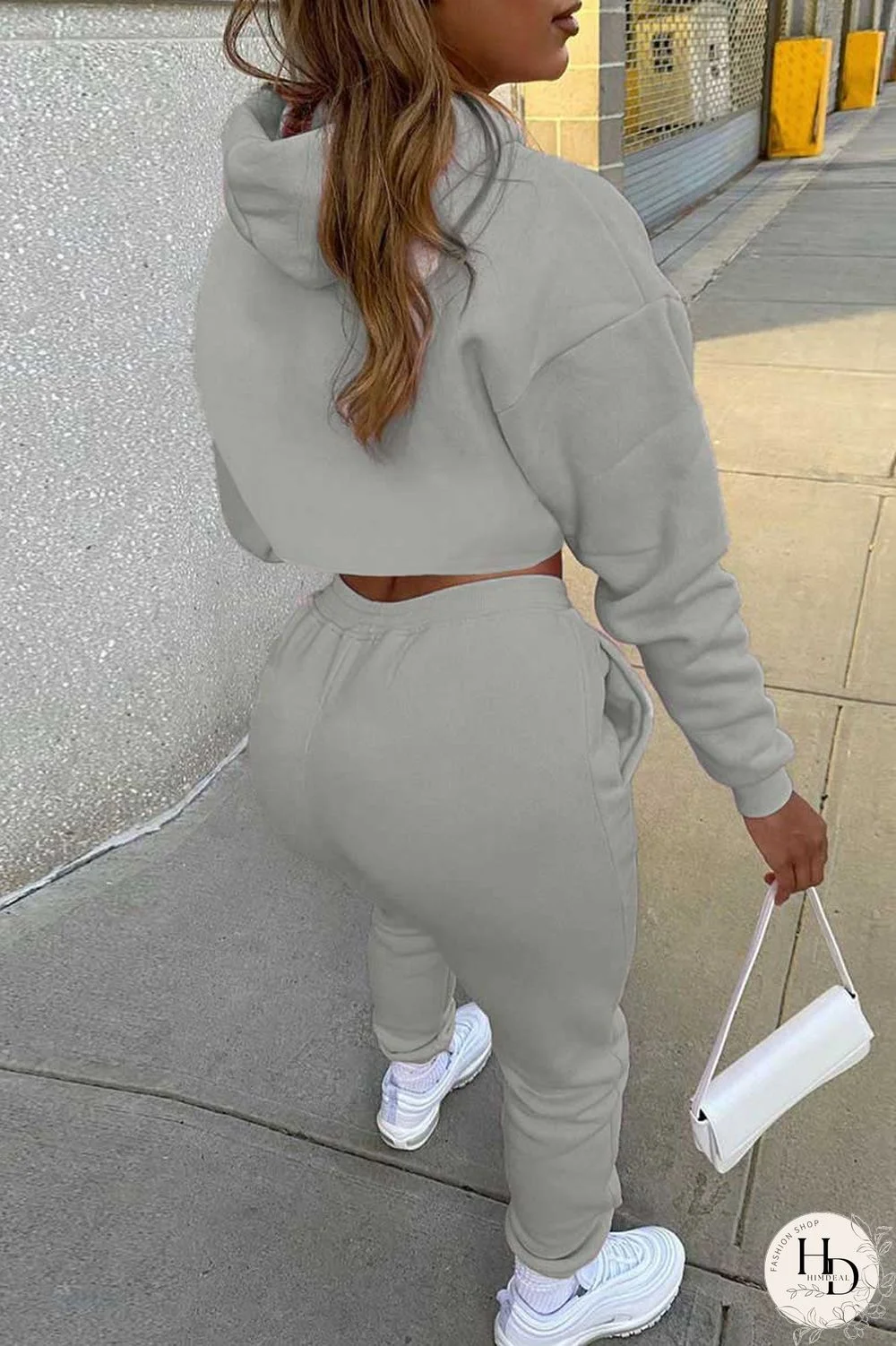 Dark Gray Casual Street Solid Patchwork Hooded Collar Long Sleeve Three Pieces