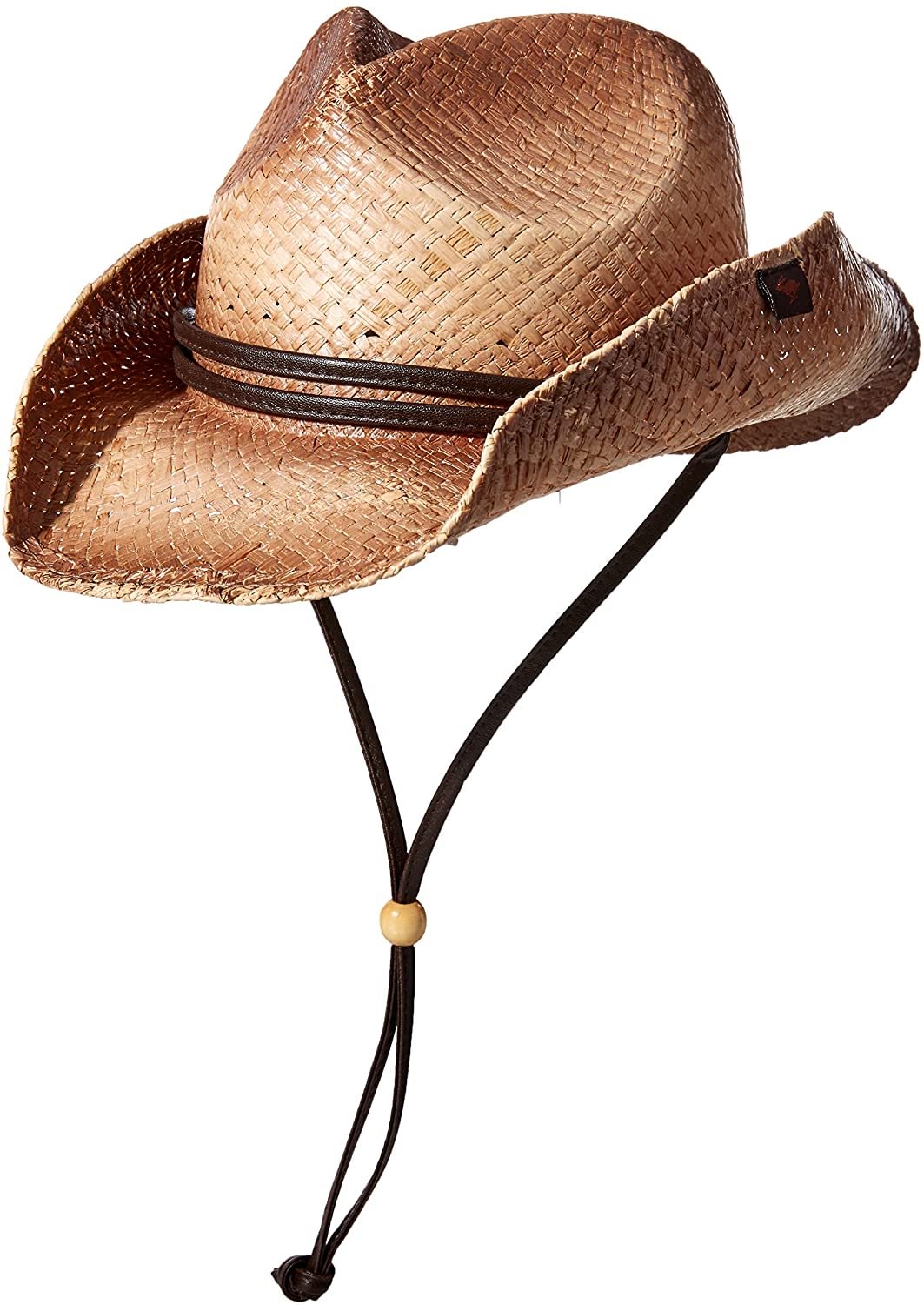 Mens Straw Round Up Cowboy Hat