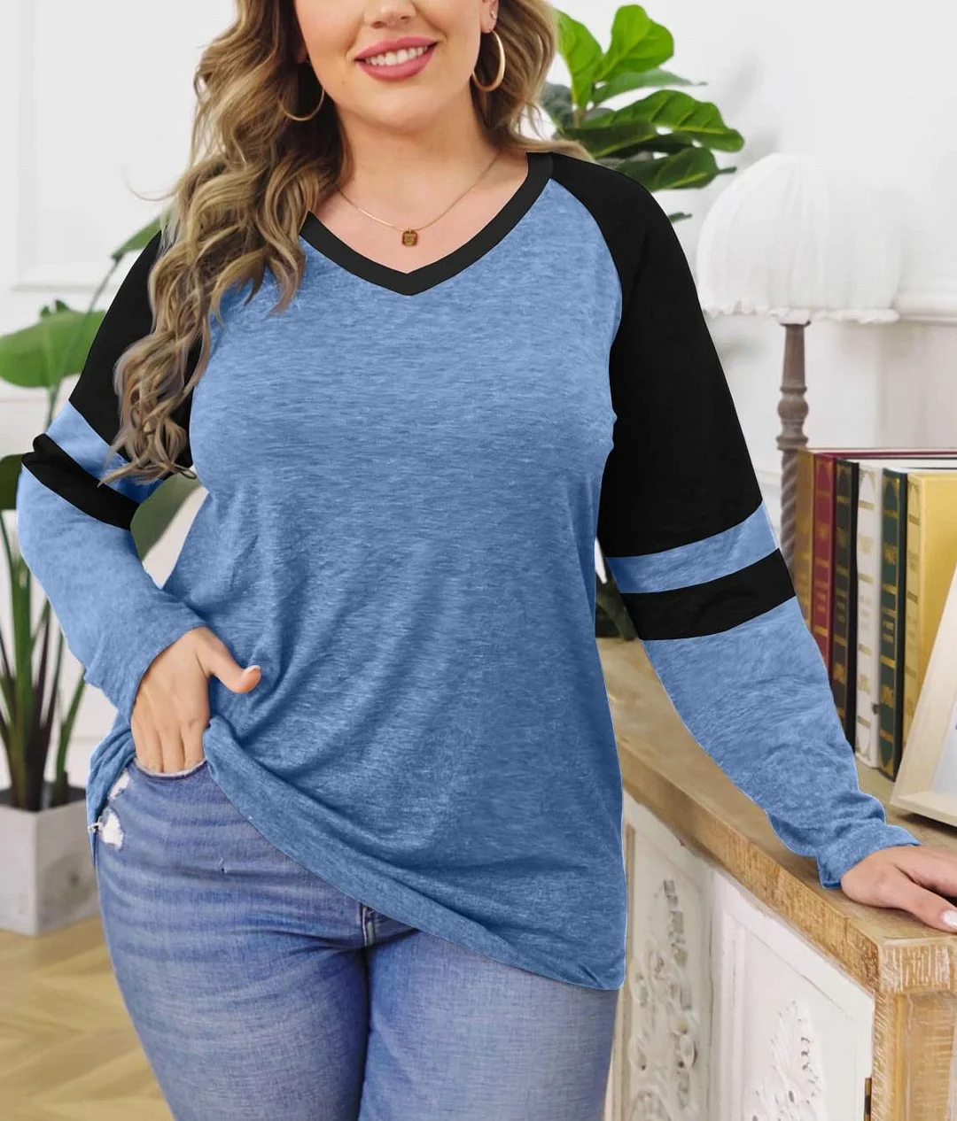 2025 Women's Casual Striped Color Block Long Sleeve Shirts