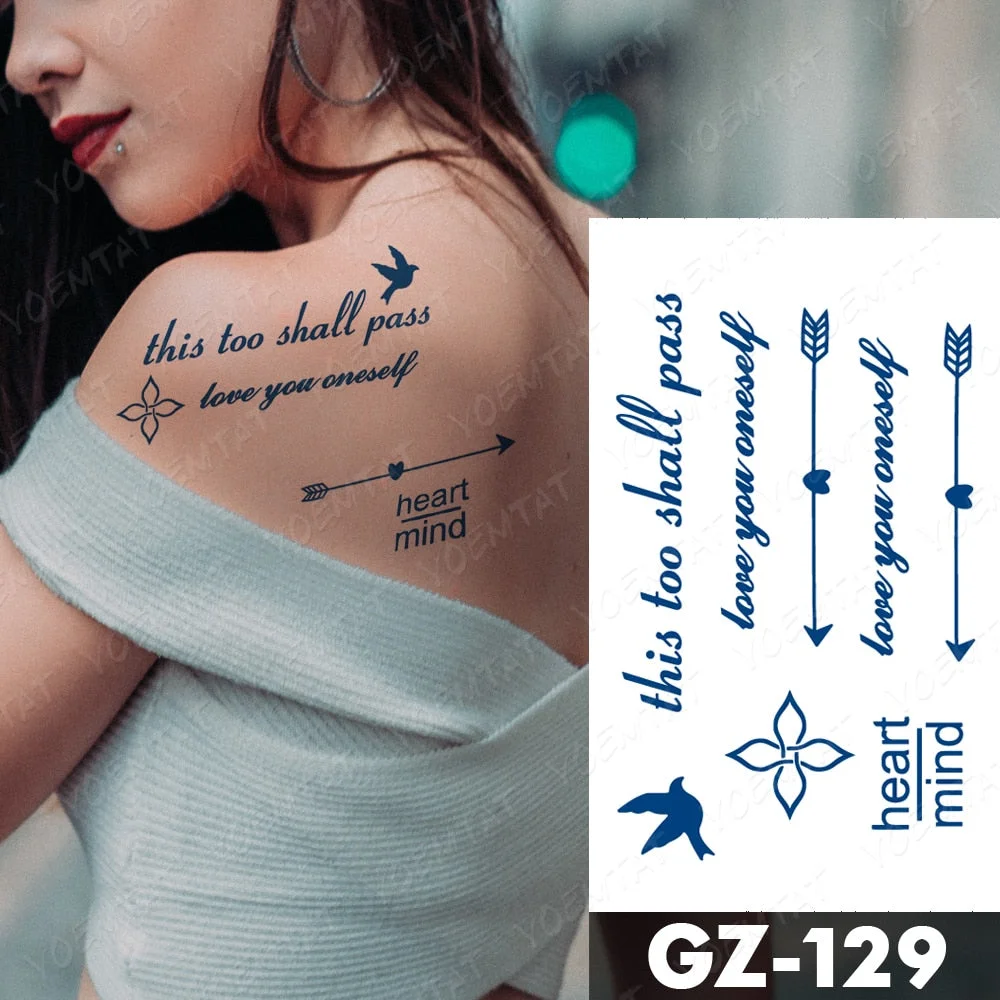 Juice Lasting Waterproof Temporary Tattoo Stickers Starry Sky Moon Flower Rose Flash Tattoos Woman Arm Ink Body Art Fake Tatto