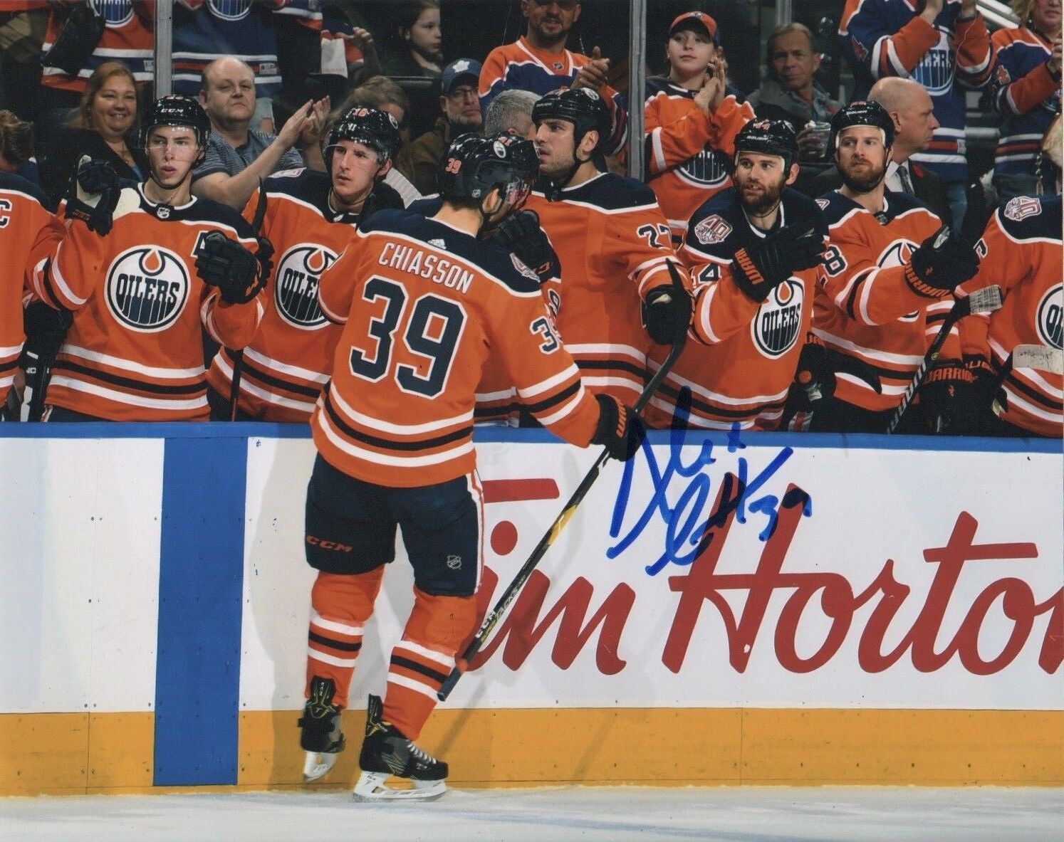 Edmonton Oilers Alex Chiasson Autographed Signed 8x10 Photo Poster painting NHL COA #3