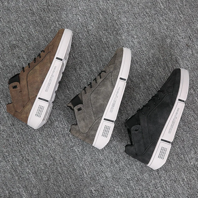 Vulcanized Casual Shoes for Men Quality Ankle Sneakers Wear-resisting Male Sneaker Spring Autumn Light Outdoor Lace-up Footwear