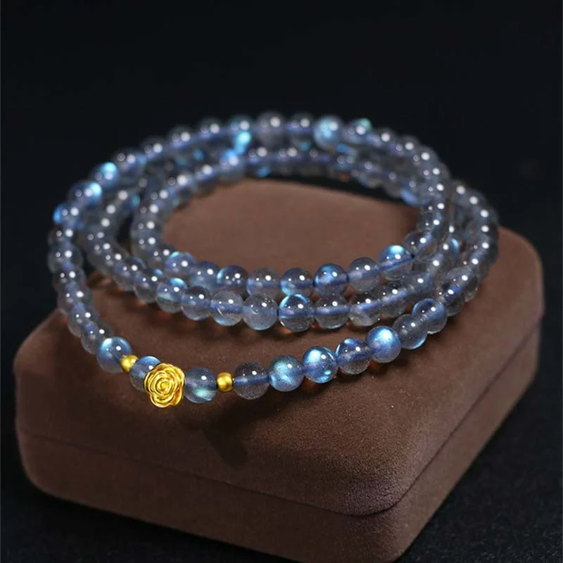 Moonstone Rose Luck Blessing Bracelet