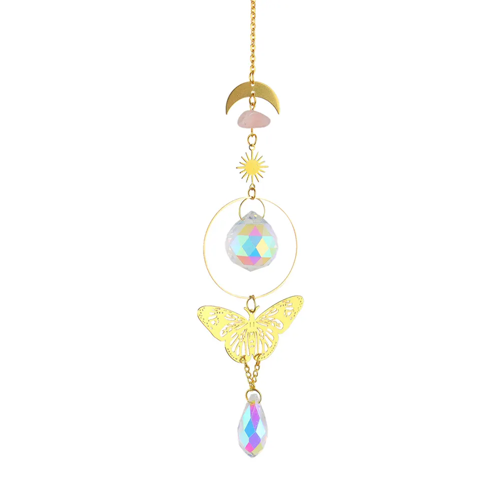 Crystal Wind Chime Prism Catchers Hanging Ornament Home Garden Decorations