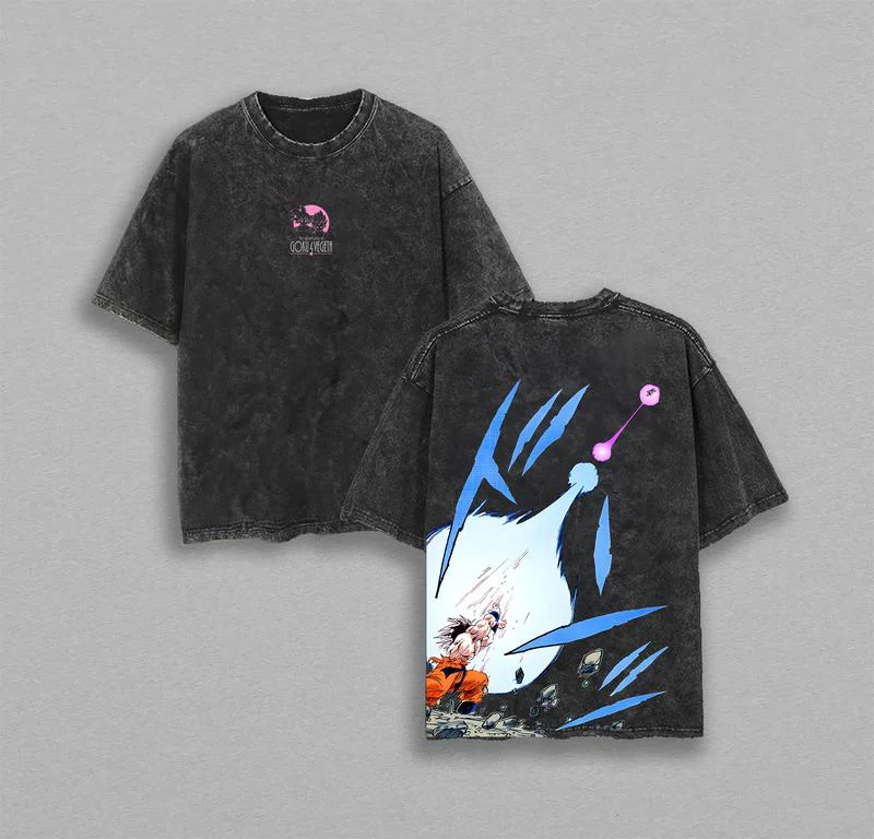 Goku Vegeta Oversize Washed T-Shirt