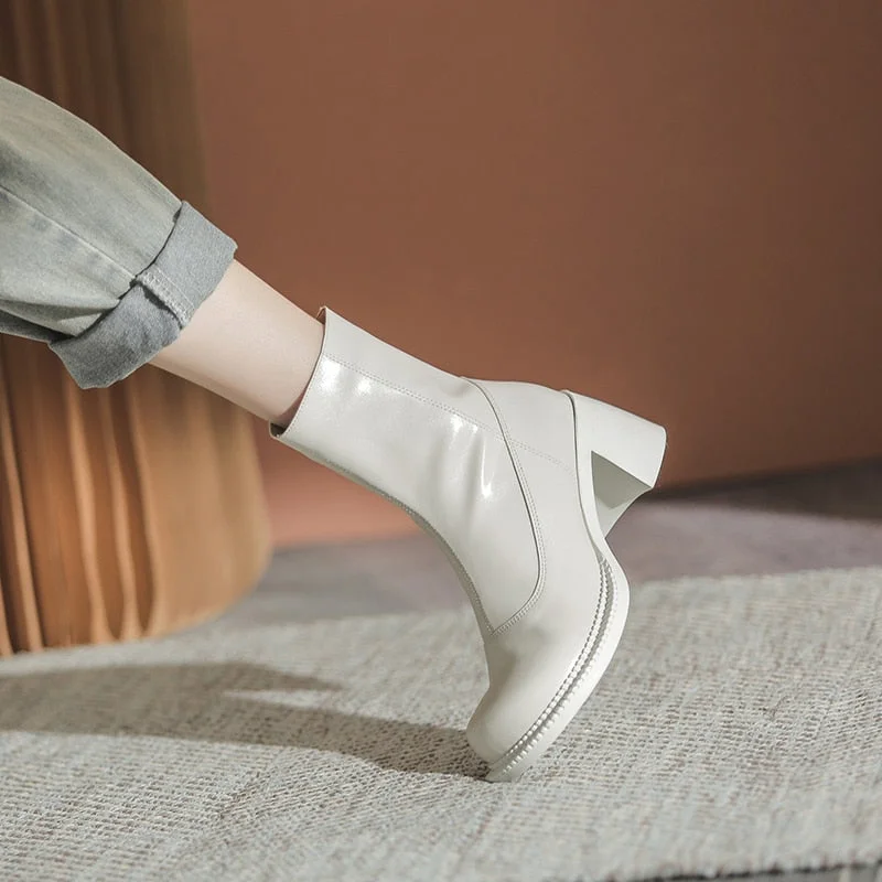 Brand Design Platform Motorcycle Boots Women Round Toe Black Punk Boots Lace Up Belt Pocket Thicken Fashion Botas Mujer