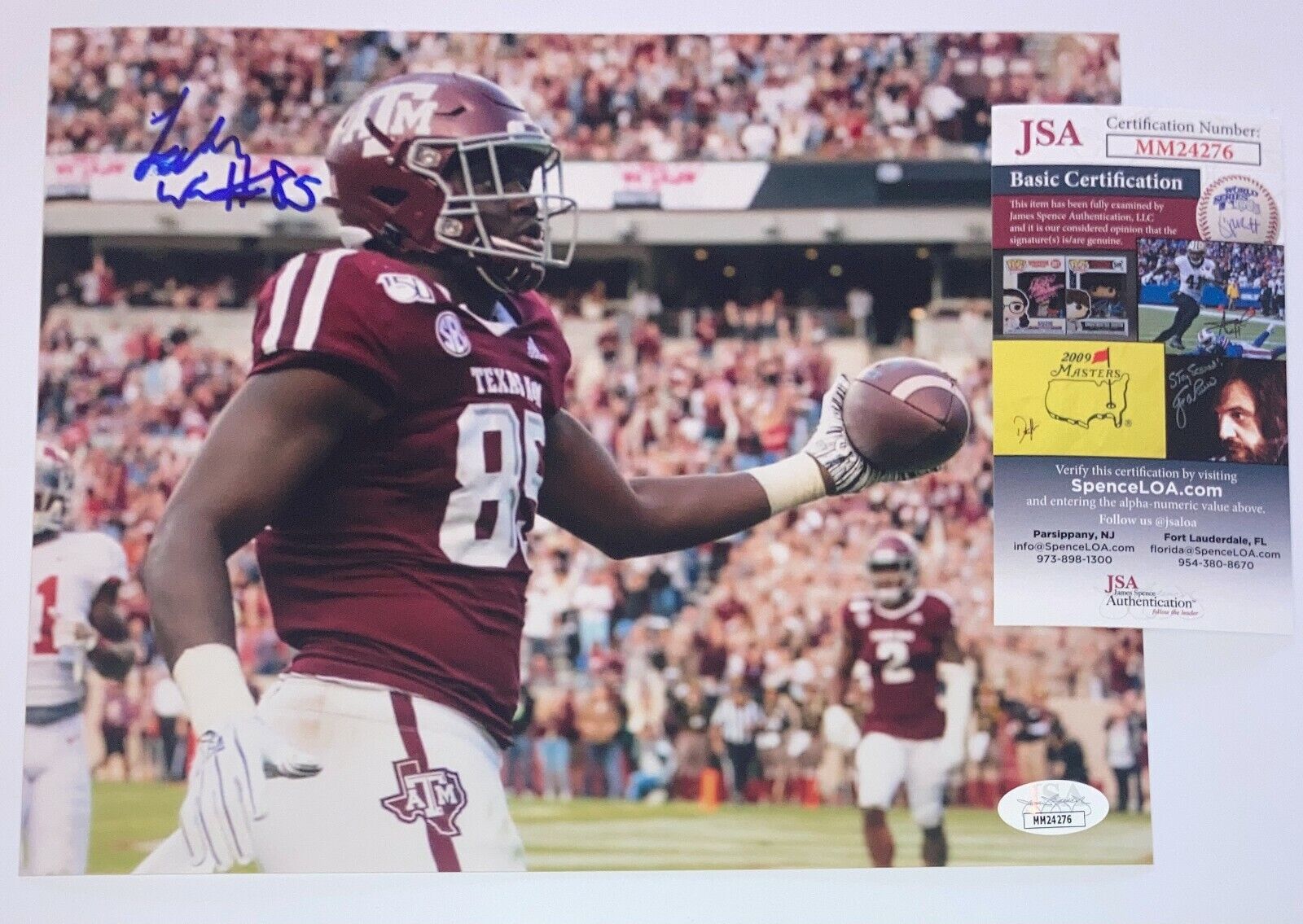 Jalen Wydermyer Texas A&M Aggies Signed 8x10 Autographed Photo Poster painting JSA COA N2