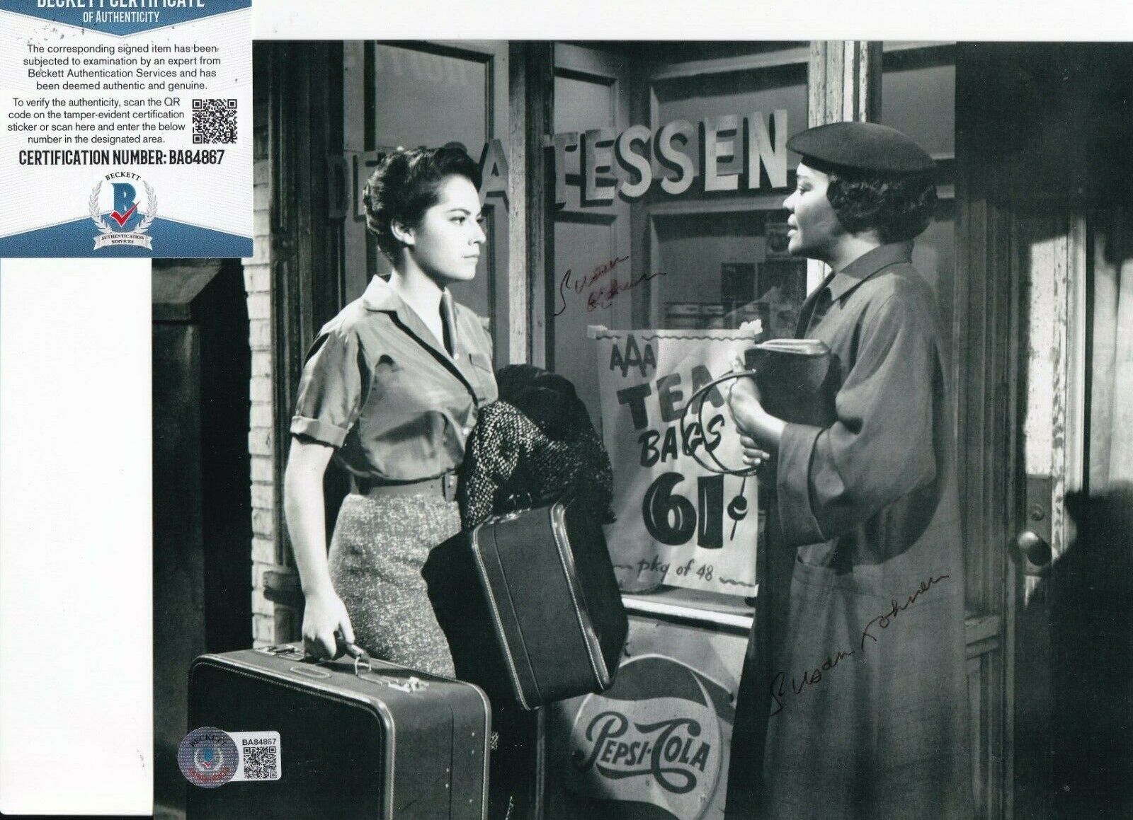 SUSAN KOHNER signed (IMITATION OF LIFE) Movie 8X10 Photo Poster painting BECKETT BAS BB84867