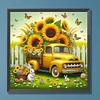 Diamond Painting-DIY Full Round Drill Sunflower Car