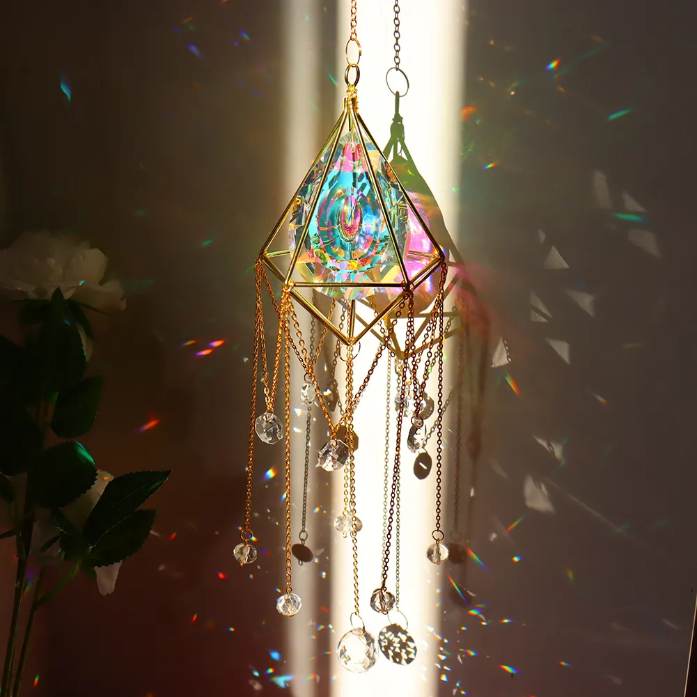 Crystal  Pipa Hanging Metal Pendant Home Garden Car Decoration