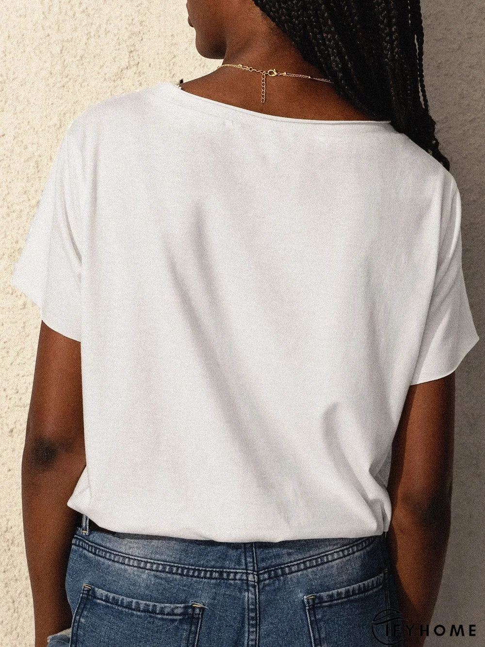 Casual loose summer short sleeve love print T-shirt | IFYHOME