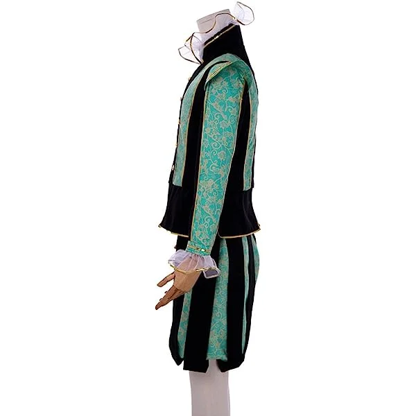 Men's Tudor Elizabethan Period Costume Court Noble Breeches Set Suit Large