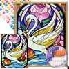 Diamond Painting -DIY Round Partial AB Drill Animal Stained Glass（45x55cm）