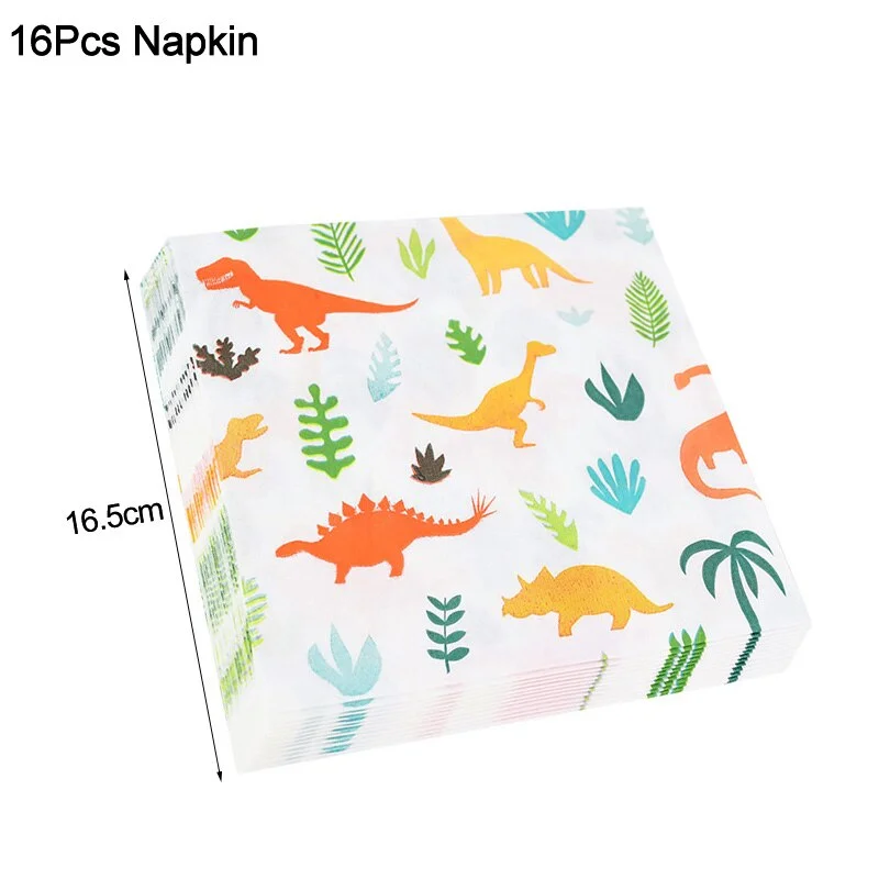 Dinosaur Theme Disposable Tableware Happy Birthday Banner Dinosaur Birthday Decorations Safari Jungle Party Supplies Baby Shower