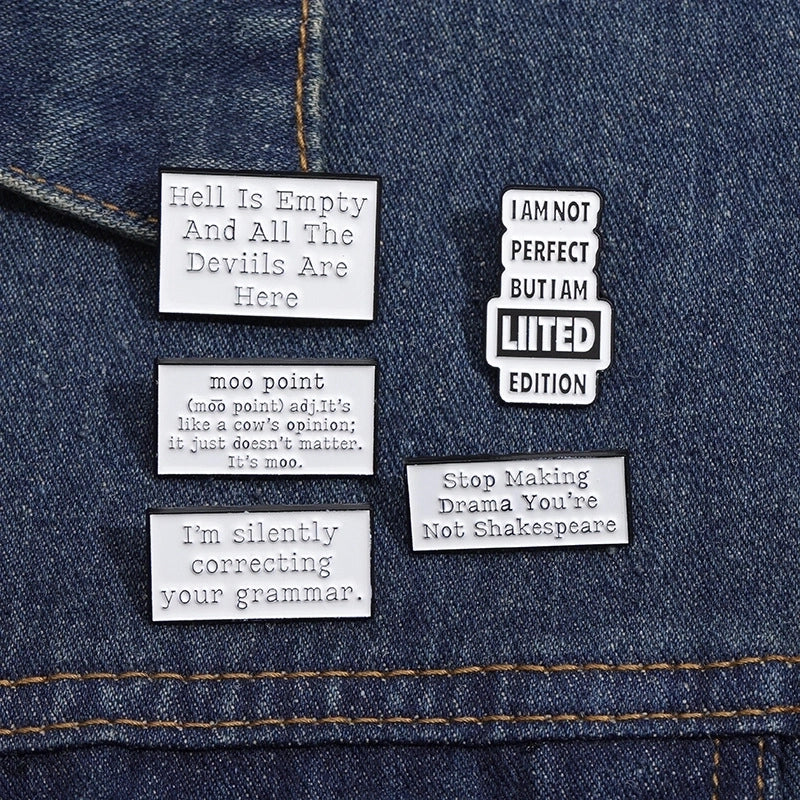 Cartoon Style Cowboy Style Letter Alloy Stamping Stoving Varnish Women’s Brooches