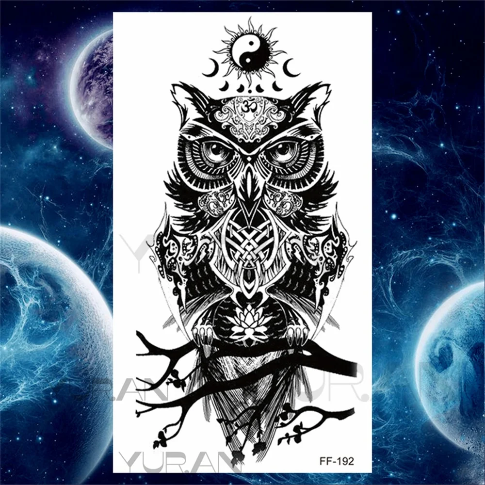 Sdrawing Tiger Temporary Tattoos For Women Men Realistic Wolf Scary Thorns Maori Compass Fake Tattoo Stickers Arm Body Tatoos DIY