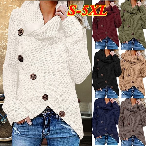 Winter New Women Warm Long Sleeve Knitted Sweater Jumper Cardigans Knitwear Autumn Tops Plus Size S-5XL - BlackFridayBuys