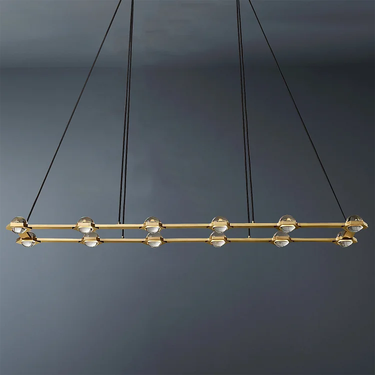Éclatant vintage Sophistication Rectangular Chandelier 72" Vjlight