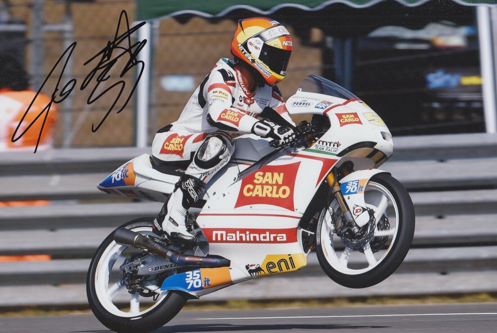 Andrea Locatelli Hand Signed 12x8 Photo Poster painting MotoGP Autograph San Carlo Mahindra 5