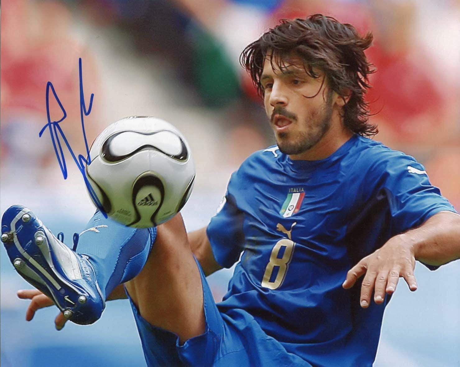 Gennaro Gattuso SOCCER ITALIA autograph, In-Person signed Photo Poster painting