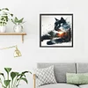 Framed Cat Scenery Silhouette-Paint by Numbers Acrylic Painting 40*40cm(HOT)