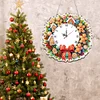 2D Flat DIY Christmas Gingerbread Man Acrylic Diamond Painting Clock Pendant