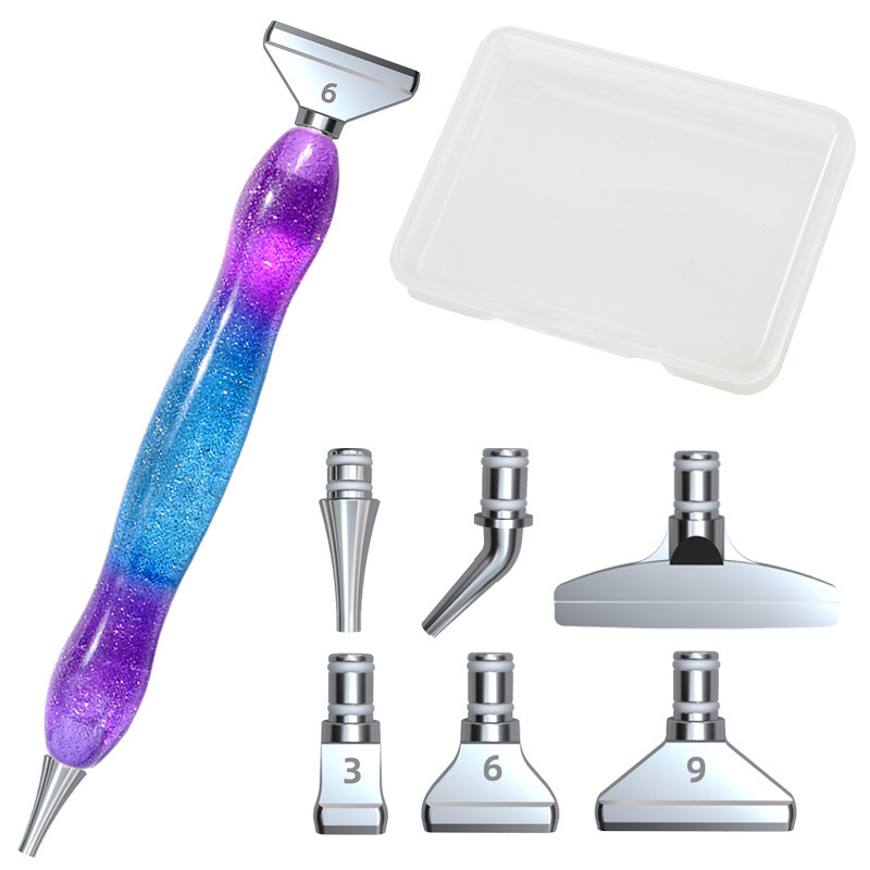 

Diamond Painting Pen with 6 Metal Tips Storage Box (Starry Sky Purple), 501 Original