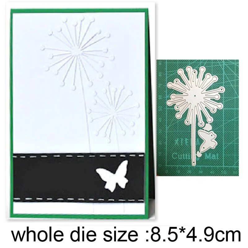 Craft Dies Metal Cutting Dies Cut Die Dandelion Wildflower Decoration Scrapbooking Dies Knife Mould Blade Punch Stencils Dies