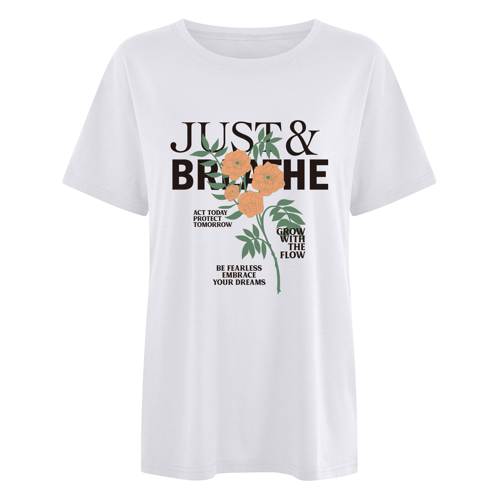 Women's Loose Shoulder-dropping Short-sleeved T-shirt