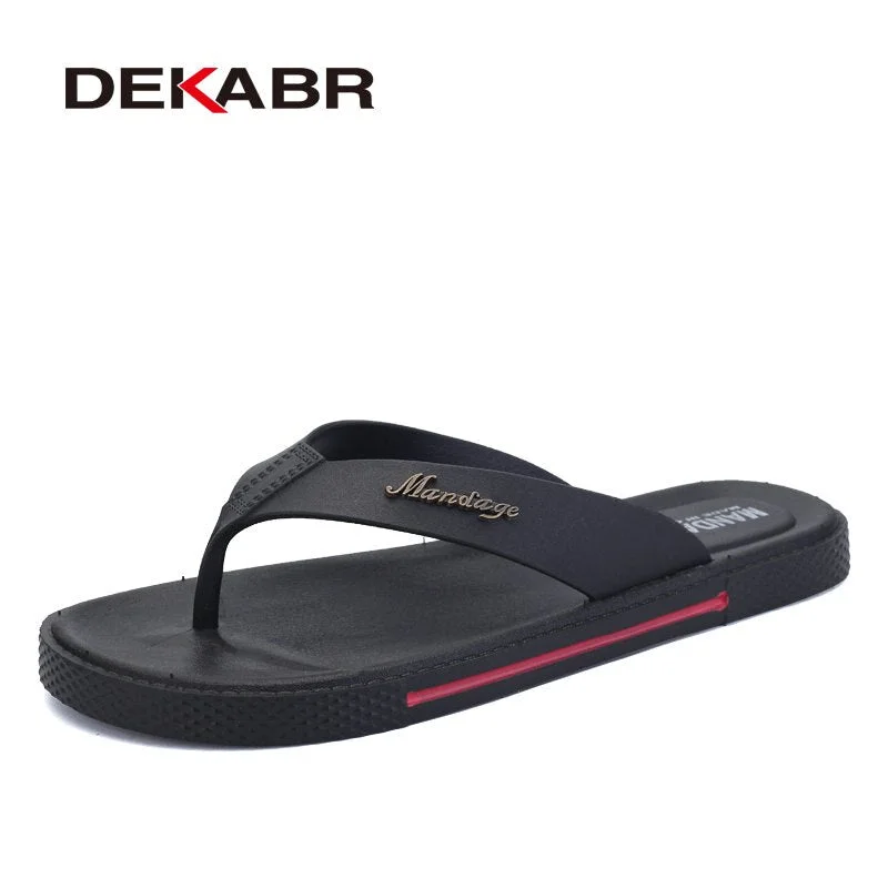 DEKABR Summer Men Flip Flops Male Slippers Men Casual Shoes Summer Fashion Beach Sandals Zapatos Hombre Size 39~45