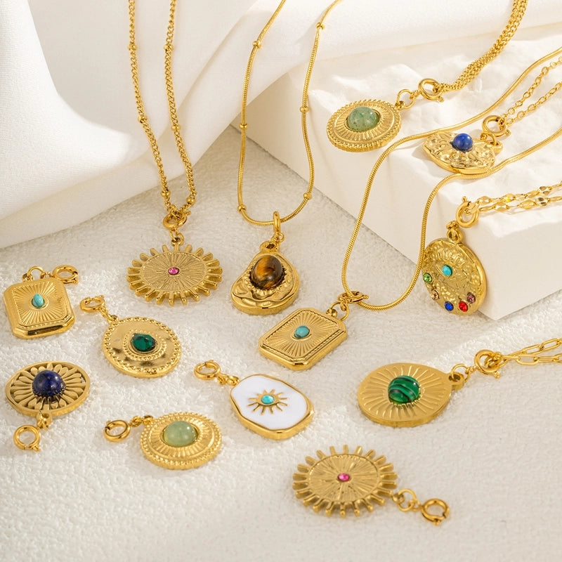 Retro Minimalist Geometric Titanium Steel Plating