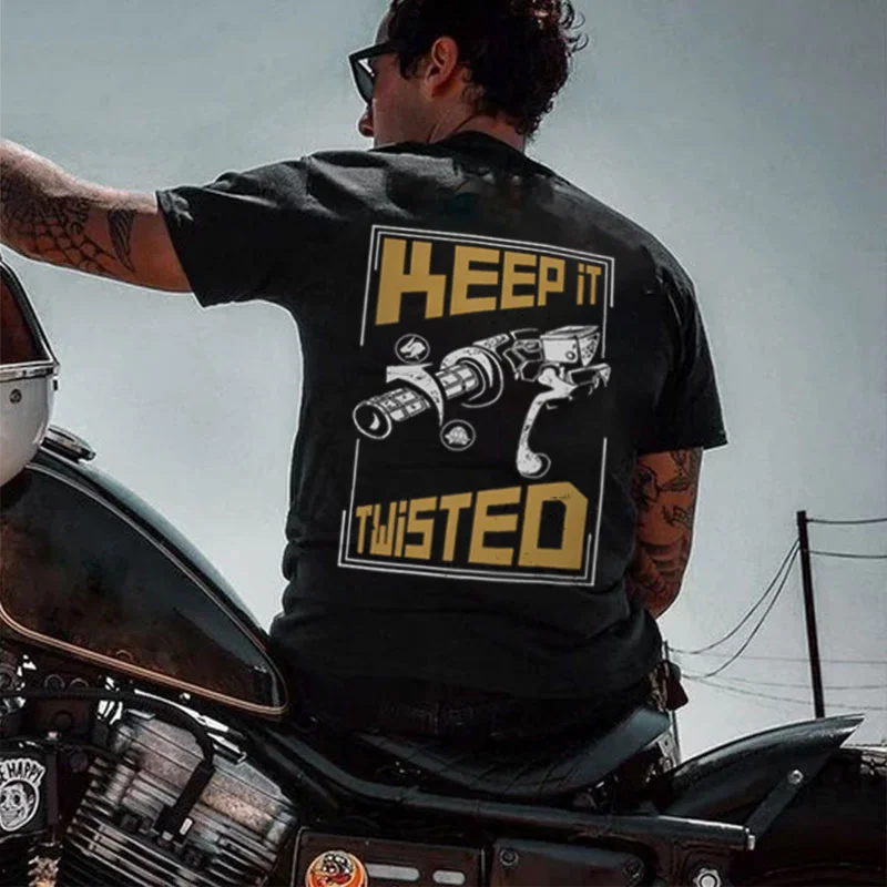 KEEP IT TWISTED Handle Black Print T-shirt