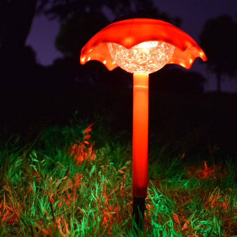 Contemporary Creative ABS Umbrella-Shape Solar Waterproof LED Lawn Insert Light For Outdoor Patio