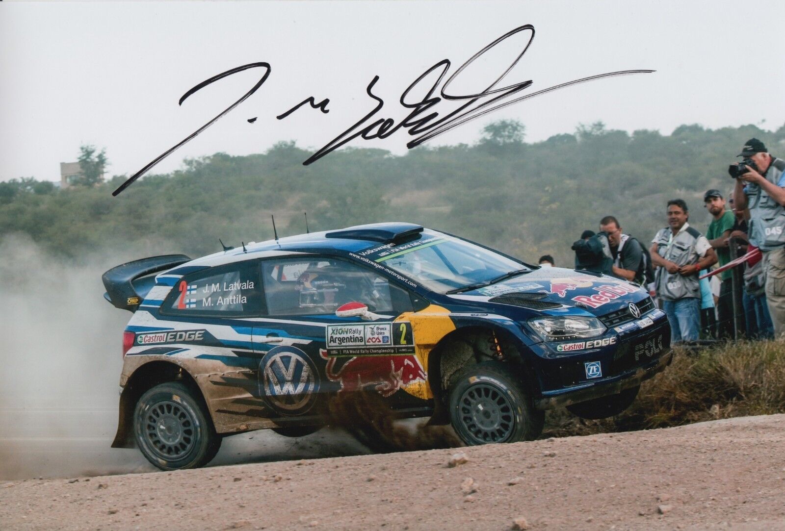 Jari-Matti Latvala Hand Signed Volkswagen 12x8 Photo Poster painting Rally 7.