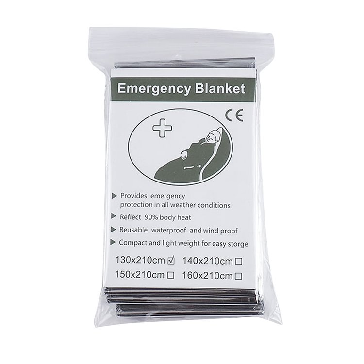 Outdoor Rescue First Aid Kit Thermal Foil Emergency Blanket (140x210cm)