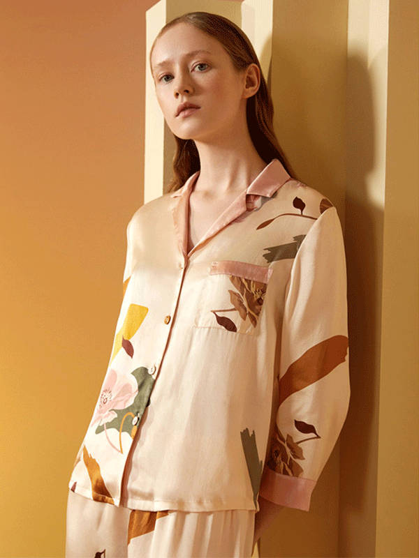 High Quality Vintage Silk Pajamas Set-Luxury Silk Life