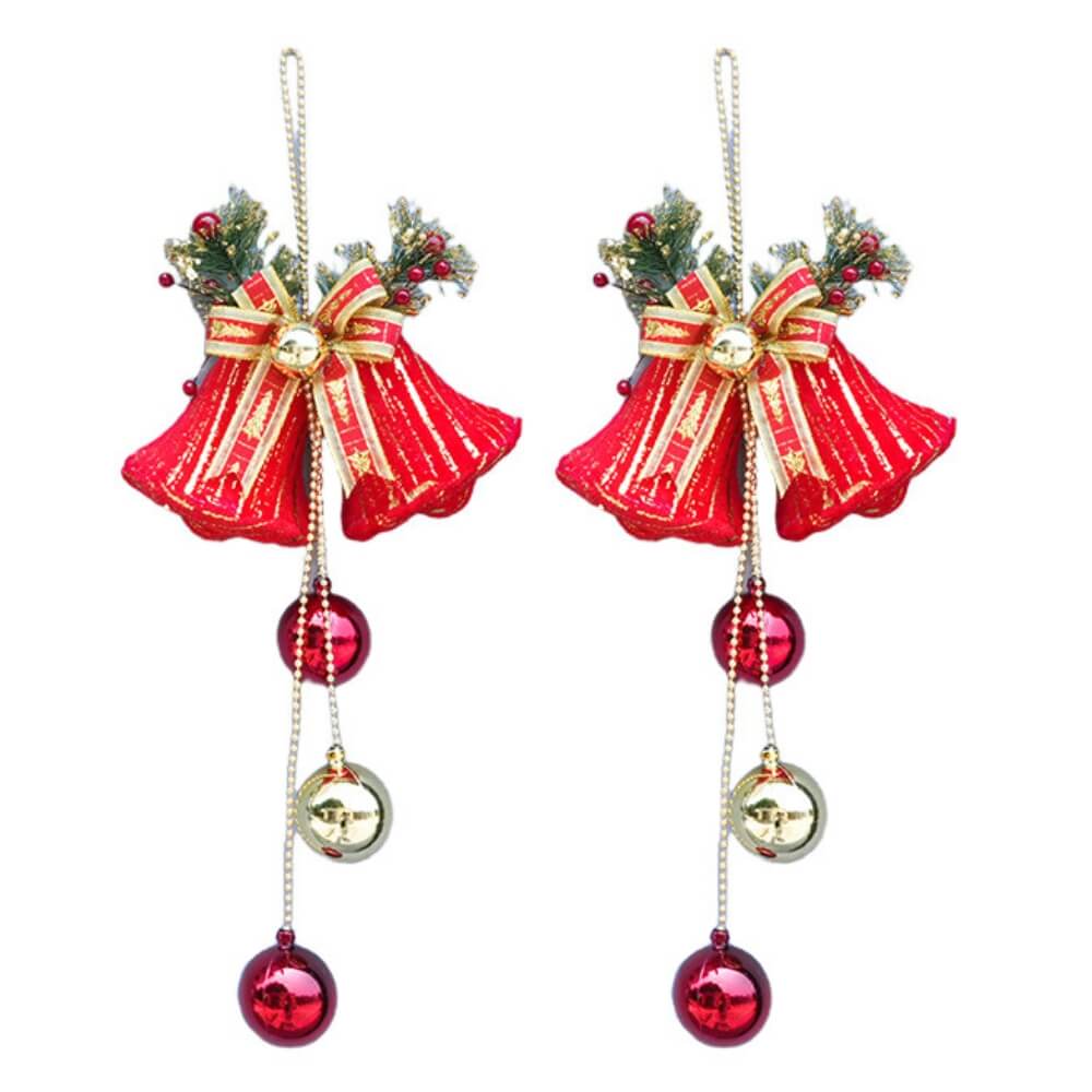 Red Double Bell Christmas Ornament (2 PCS)