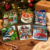 6pcs Diamond Painting Winter Christmas Greeting Card Kits with Envelopes for Family Friend Gifts