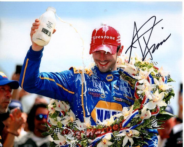 ALEXANDER ROSSI signed INDY 500 BRICKYARD BORG-WARNER TROPHY 8x10 Photo Poster painting