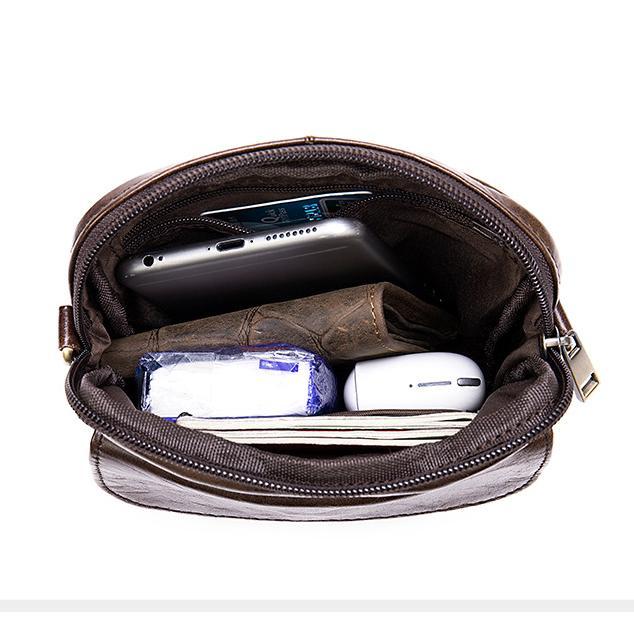 Mens Vintage Classci Large Capacity Casual Leather Shoulder Packs Crossbody Bags