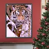 Diamond Painting -DIY Round Drill Tiger in the Snow