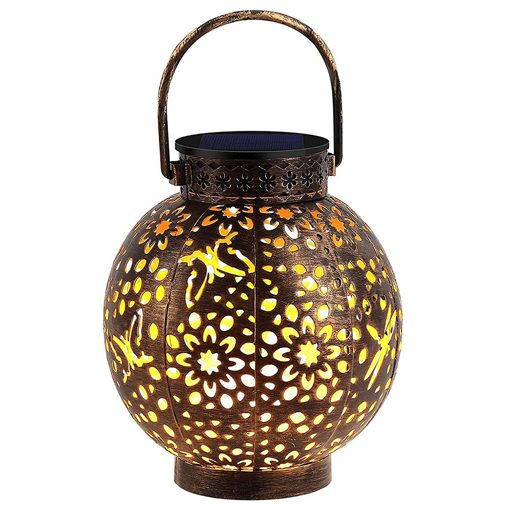 

Solar Hollow Lantern Lights Waterproof Hanging Metal Art Outdoor Lights, 501 Original