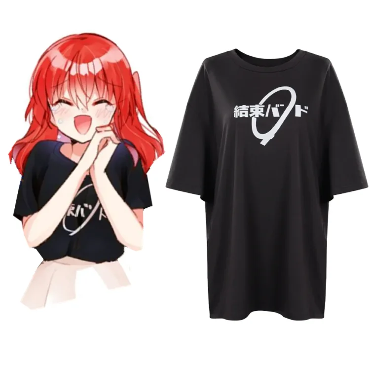 Bocchi the Rock Cosplay Costume T-shirt Outfit Halloween Carnival Party Suit