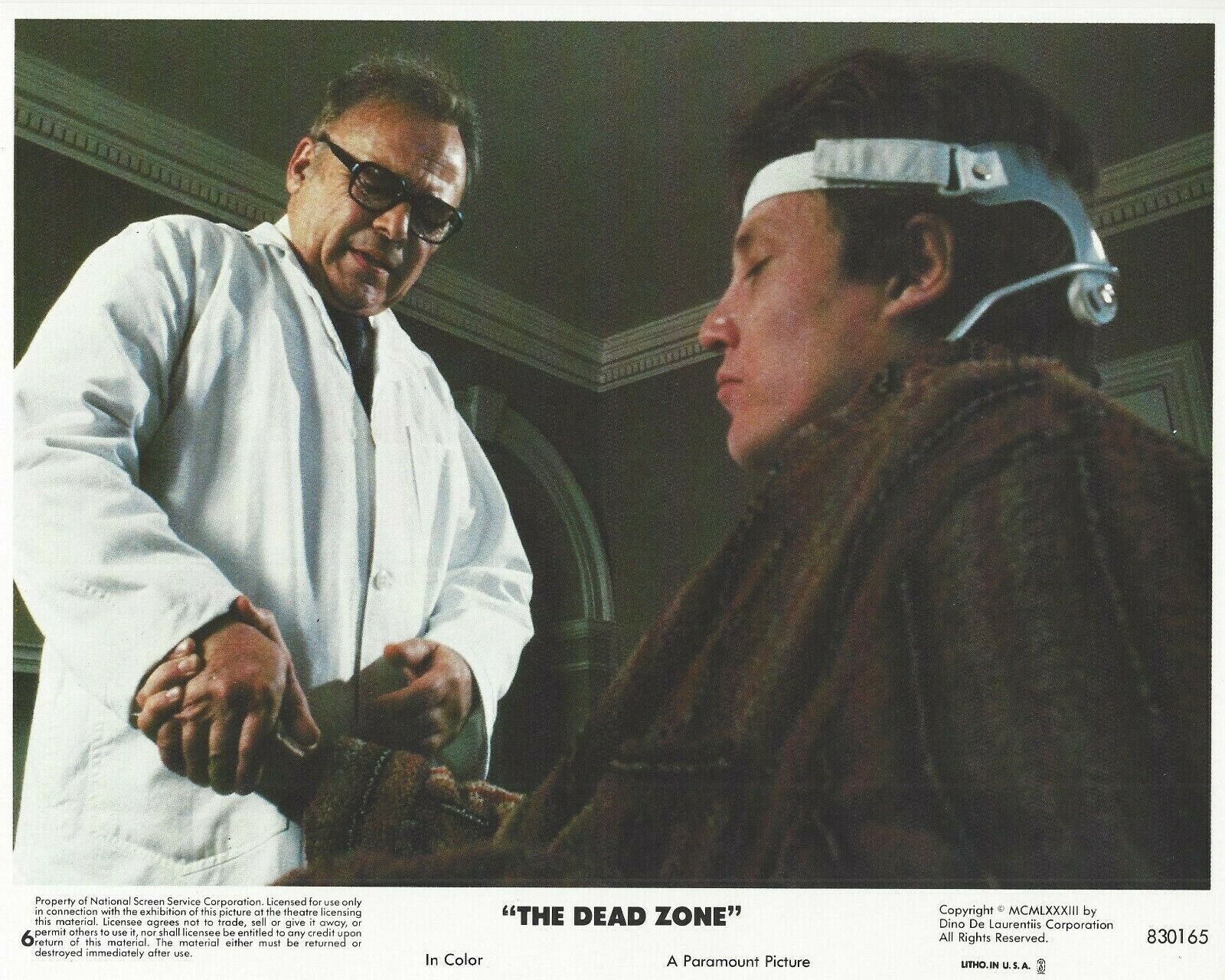 The Dead Zone Original 8x10 Lobby Card Poster Photo Poster painting 1983 #6 Stephen King Walken