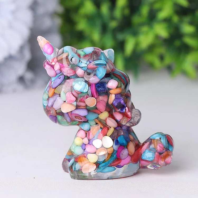 2.5"-3.0" Resin Unicorn Crystal Carvings