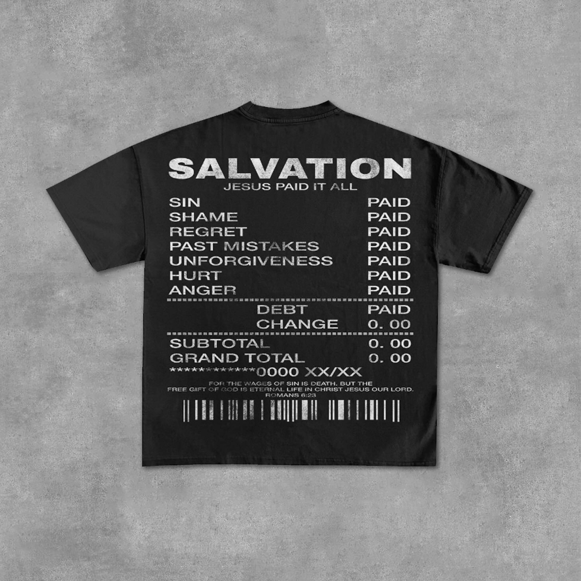 Sopula Salvation Jesus Paid It All Art Graphic Cotton T-Shirt - Sopula ｜Premium Graphic Tees & Graphic Streetwear