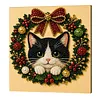 Christmas Animal DIY Pearl Painting Kit with Frame 20x20cm