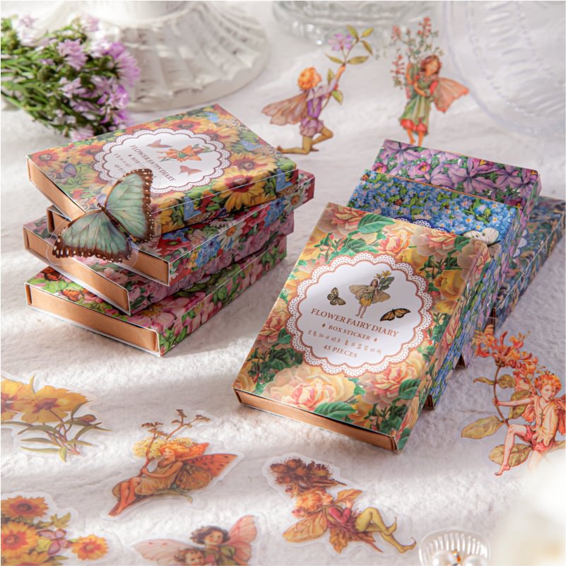 Huaxian Diary Series Alien Decorative Handbook Album DIY Decal -Himinee.com