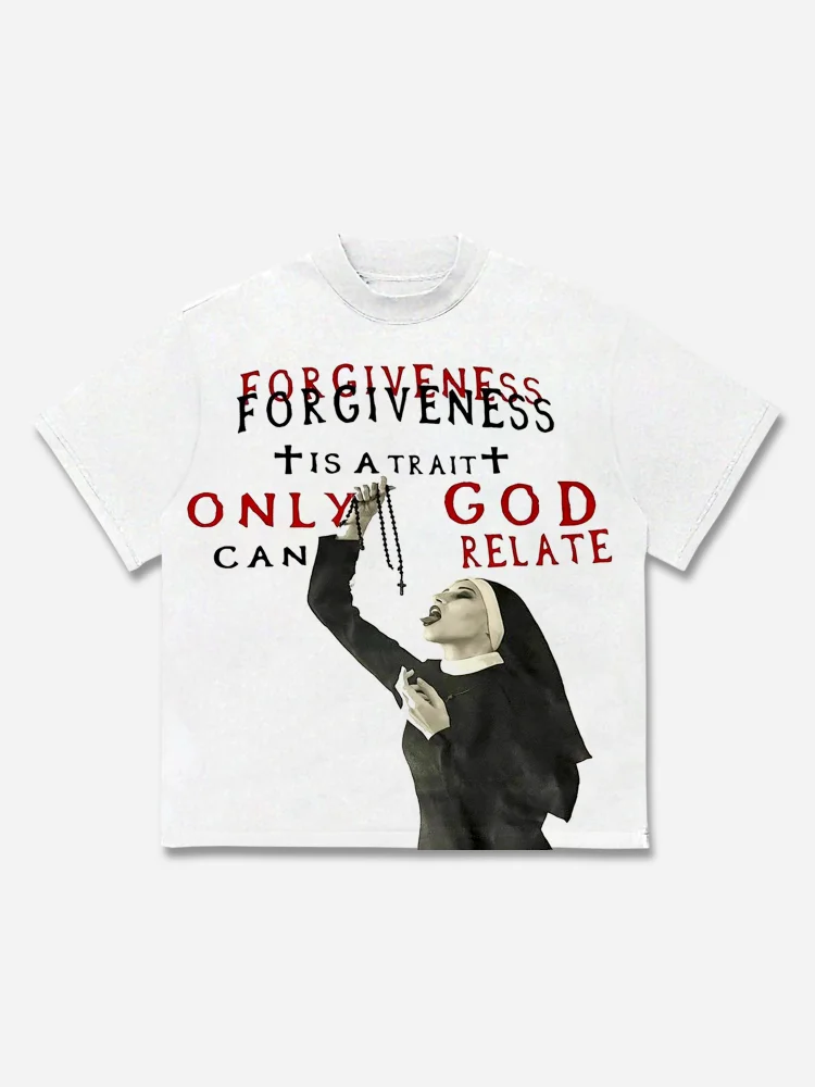 Forgiveness Graphic Print Cotton T-shirt